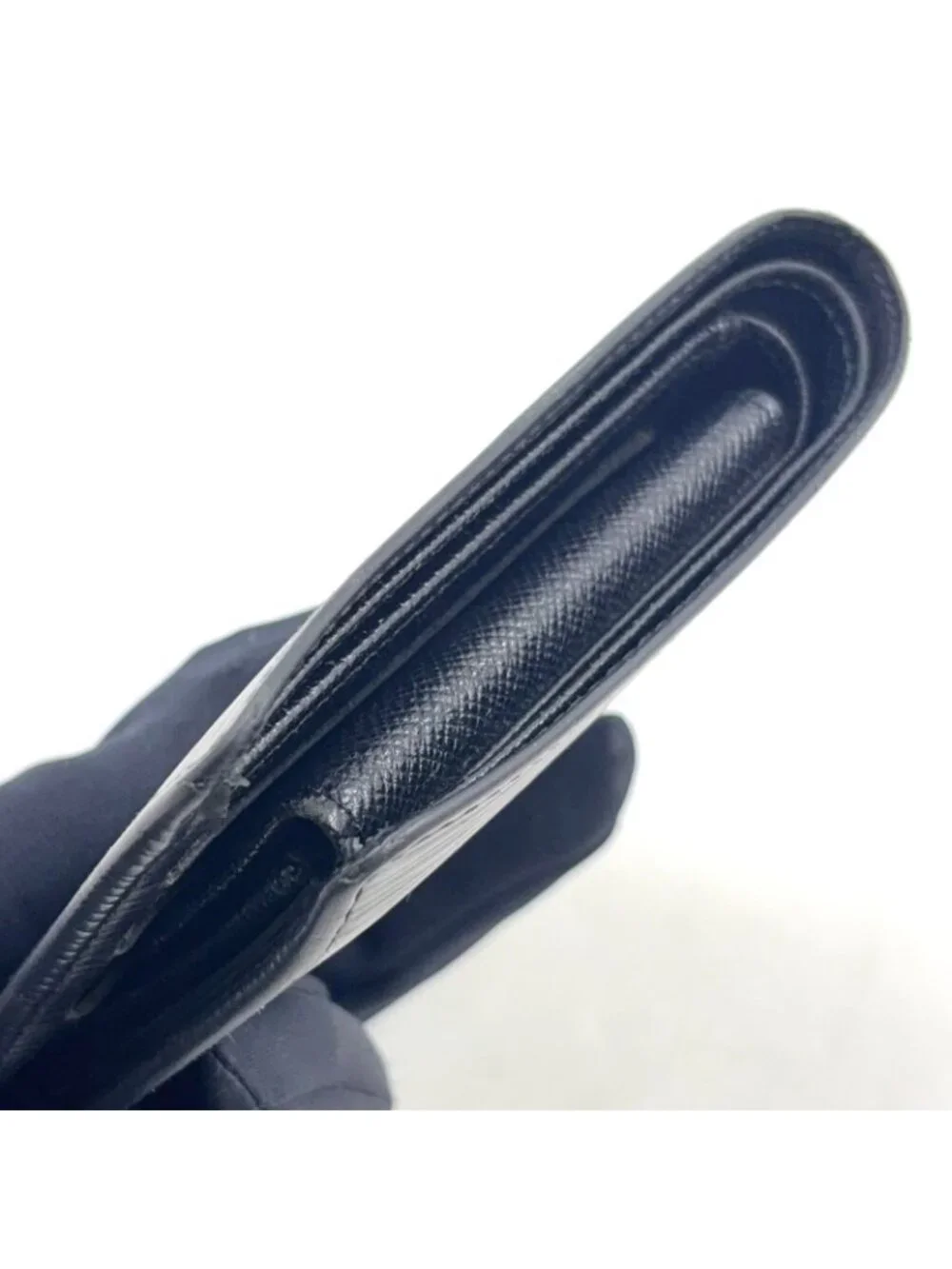 Louis Vuitton Portefeuille Marco NM Epi Noir Leather Black Bifold Wallet Silver